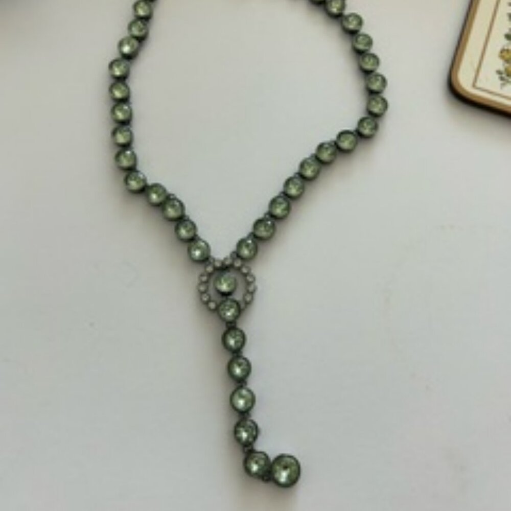 Green and Pewter Necklace